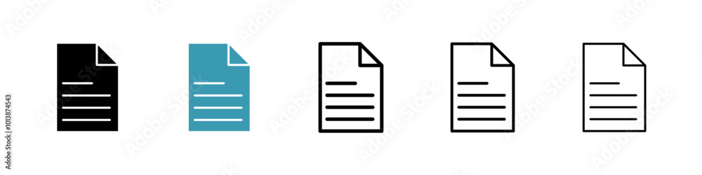 File vector icon set in black and blue colors. File vector icon set in black and blue colors.