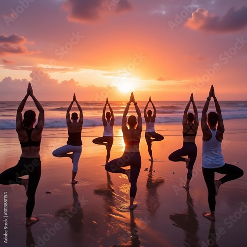 yoga on the beach
