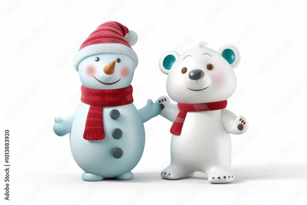 Festive Snowman Character Vector Design Festive Snowman Character Vector Design