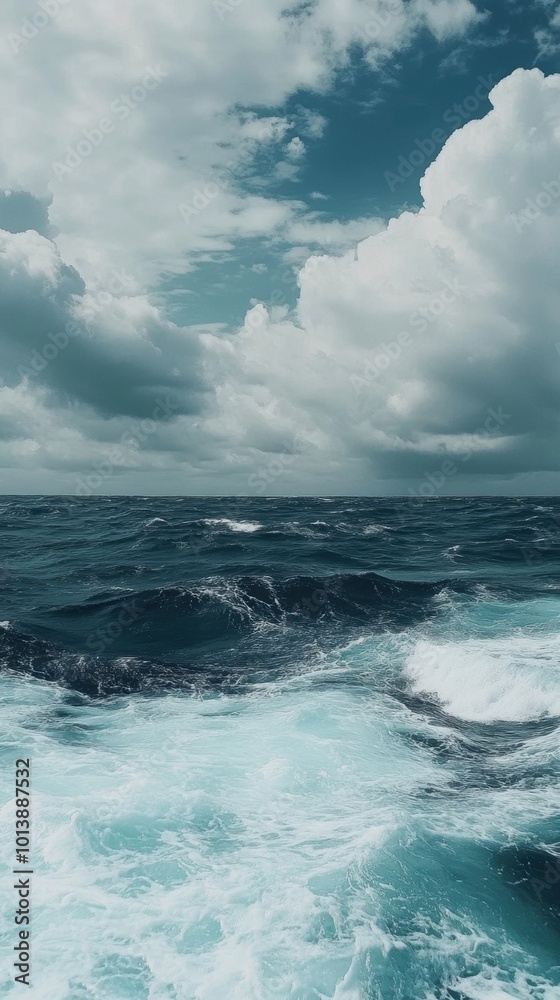 Serene Ocean Horizon, vast blue waters, gentle waves, clear sky, minimalist ambiance, tranquility in nature's embrace Serene Ocean Horizon, vast blue waters, gentle waves, clear sky, minimalist ambiance, tranquility in nature's embrace
