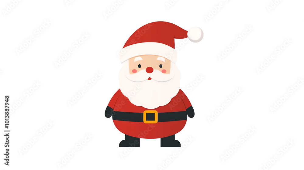 Santa Claus Simple Vector, Christmas festive, Isolated on White, PNG File, Transparent Background Santa Claus Simple Vector, Christmas festive, Isolated on White, PNG File, Transparent Background