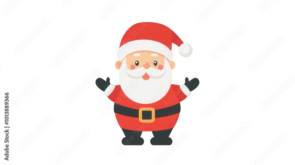 Santa Claus Simple Vector, Christmas festive, Isolated on White, PNG File, Transparent Background Santa Claus Simple Vector, Christmas festive, Isolated on White, PNG File, Transparent Background