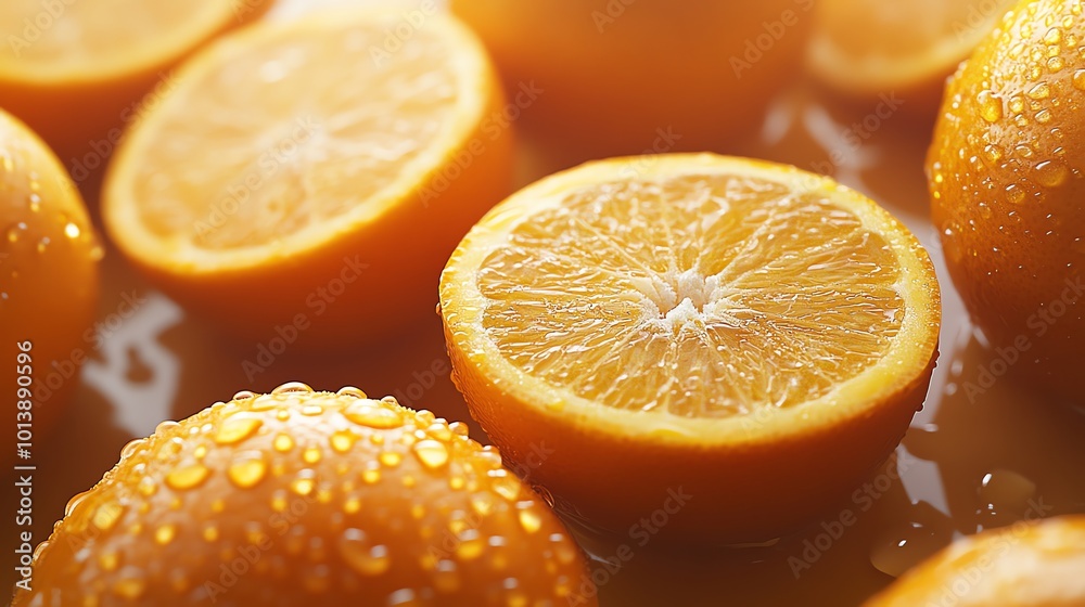 juicy orange slice floating on blur background, perfect for healthy diet and refreshing drinks juicy orange slice floating on blur background, perfect for healthy diet and refreshing drinks
