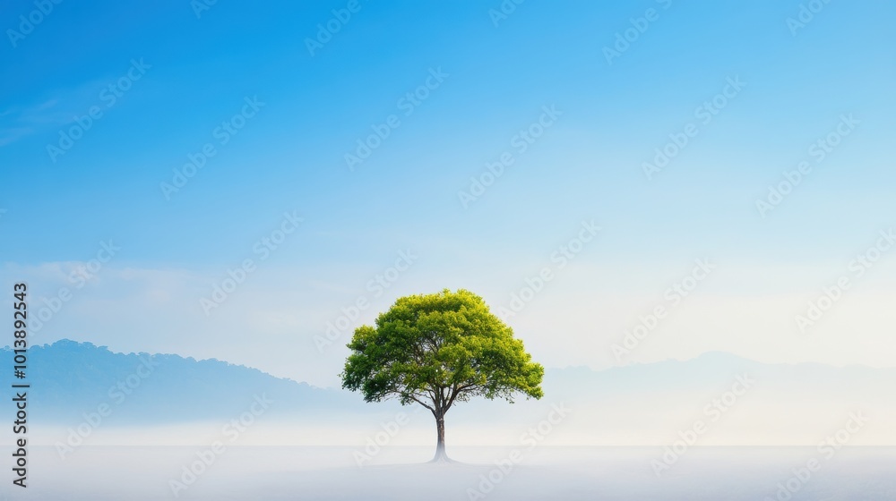 A lone tree standing tall against a backdrop of deforestation, showcasing the impact of environmental degradation. A lone tree standing tall against a backdrop of deforestation, showcasing the impact of environmental degradation.