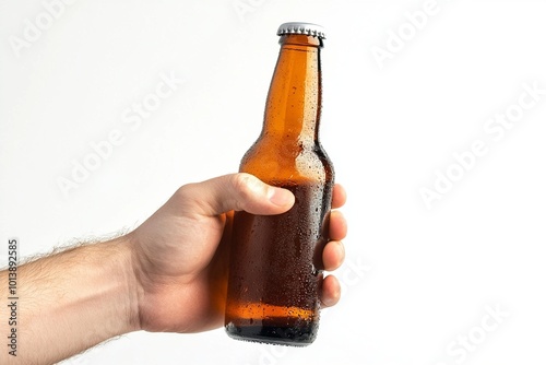 hand holding a bottle of beer