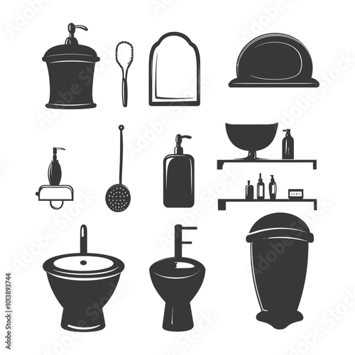 Bathroom Essentials and Toiletries in Vintage Style