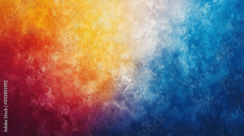 Abstract color gradient background grainy orange blue yellow white noise texture backdrop