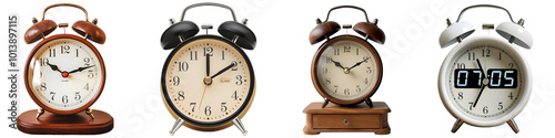 Alarm clock set isolated