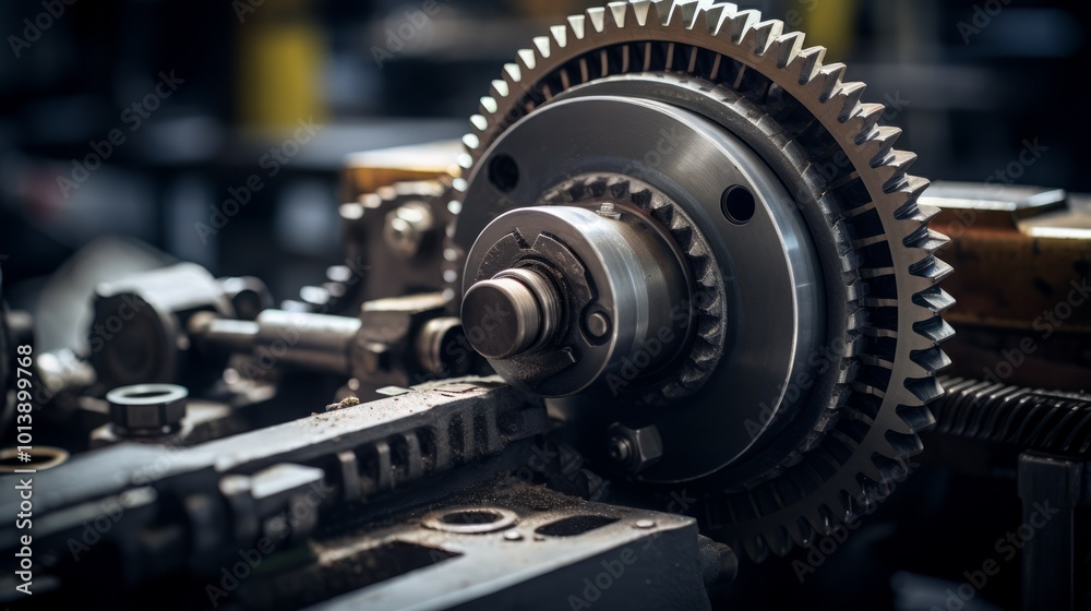 A machine with a silver gear and a silver cylinder. Neural network ai generated art A machine with a silver gear and a silver cylinder. Neural network ai generated art