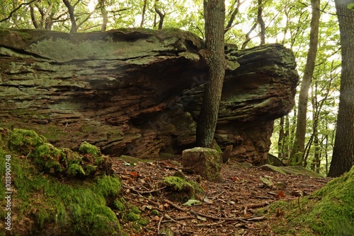 An der Teufelskanzel im Eichsfeld bei der Burg Hanstein photo