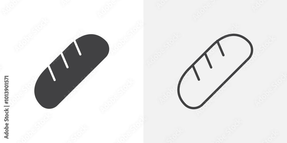 Bread icon flat and simple set design Bread icon flat and simple set design