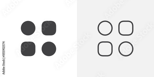 Category icon flat and simple set design