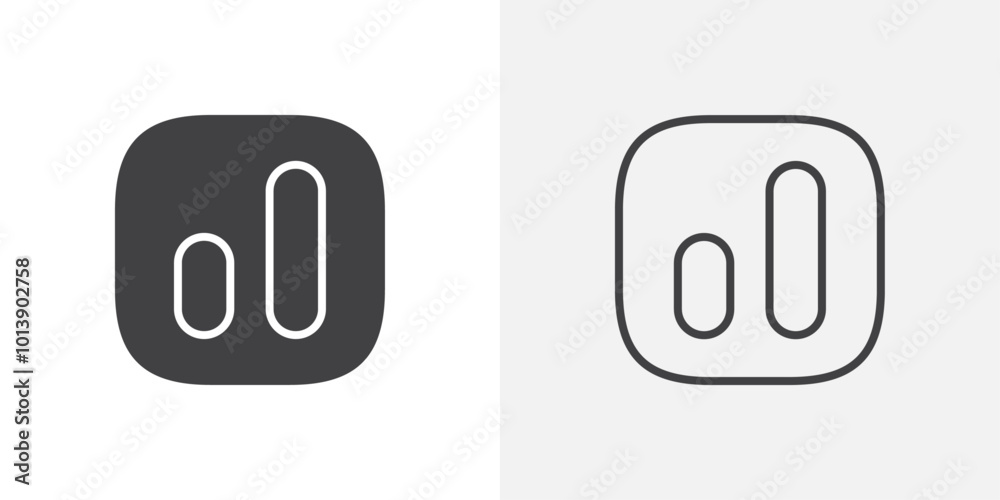 Chart icon flat and simple set design Chart icon flat and simple set design
