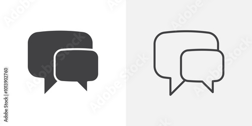 Chats icon flat and simple set design