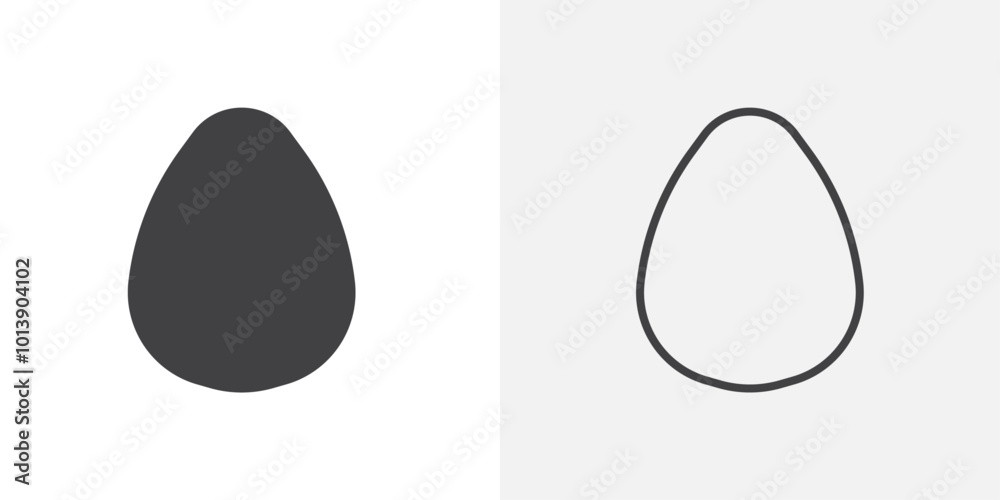 Egg icon flat and simple set design Egg icon flat and simple set design