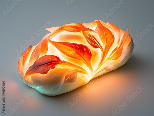 Illuminated Leaf Design Lamp Warm White Light