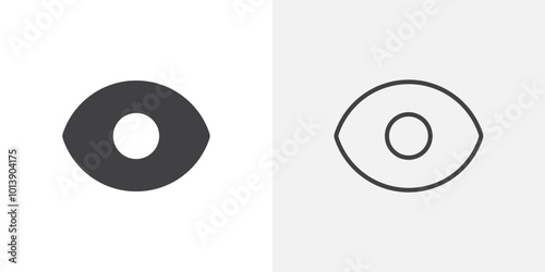 Eye icon flat and simple set design