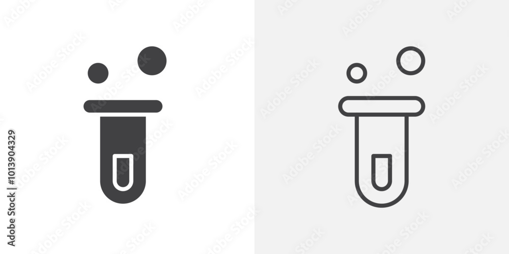 Flask icon flat and simple set design