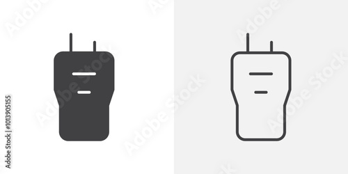 Intercom icon flat and simple set design
