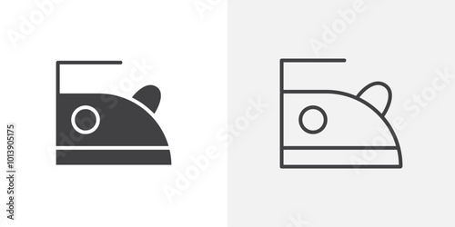 Iron icon flat and simple set design