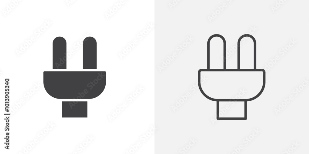 Lamp icon flat and simple set design Lamp icon flat and simple set design