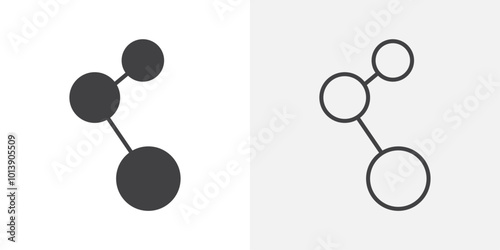 Link icon flat and simple set design