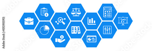 Business concept: auditing ,financial reporting ,tax , financial management vector illustration