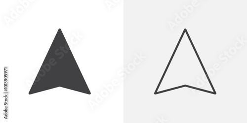 Navigate icon flat and simple set design