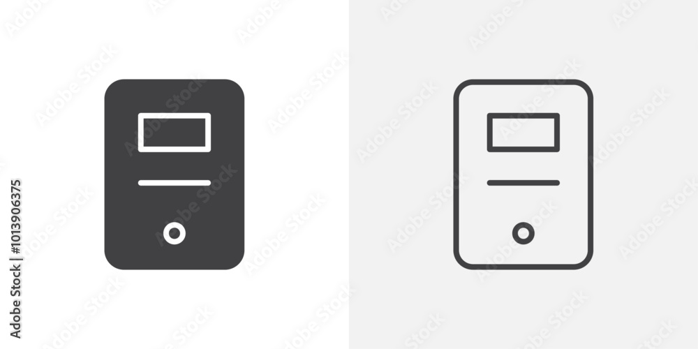 PC icon flat and simple set design PC icon flat and simple set design
