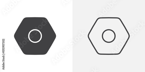 Settings icon flat and simple set design