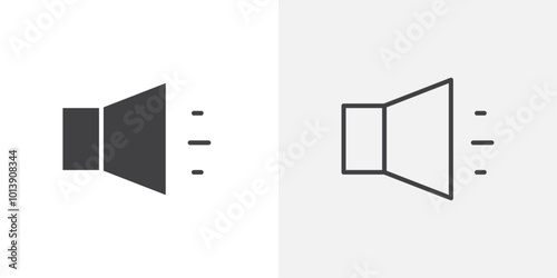 Volume icon flat and simple set design
