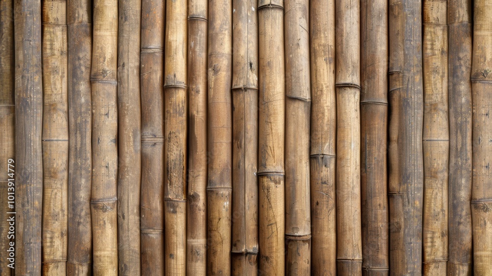 Naklejka premium Bamboo patttern texure background illustration generated by ai