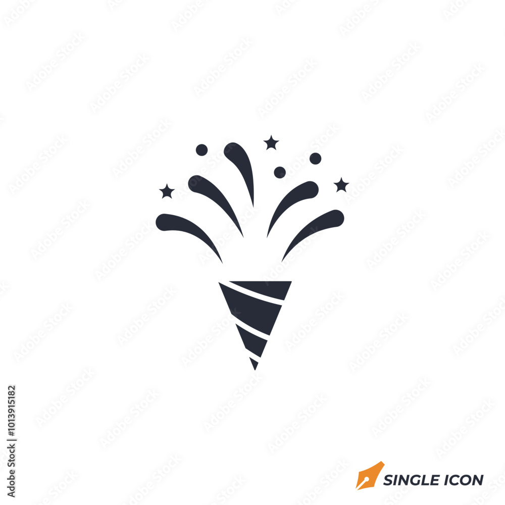 Confetti icon vector illustration. Confetti symbol isolated on white background Confetti icon vector illustration. Confetti symbol isolated on white background