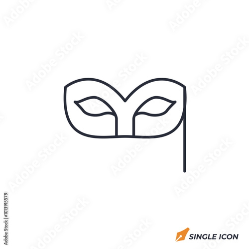 Mask icon vector illustration. Mask symbol isolated on white background