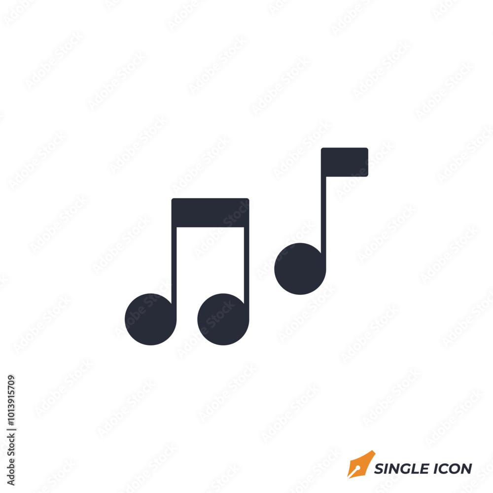 Music icon vector illustration. Music symbol isolated on white background Music icon vector illustration. Music symbol isolated on white background