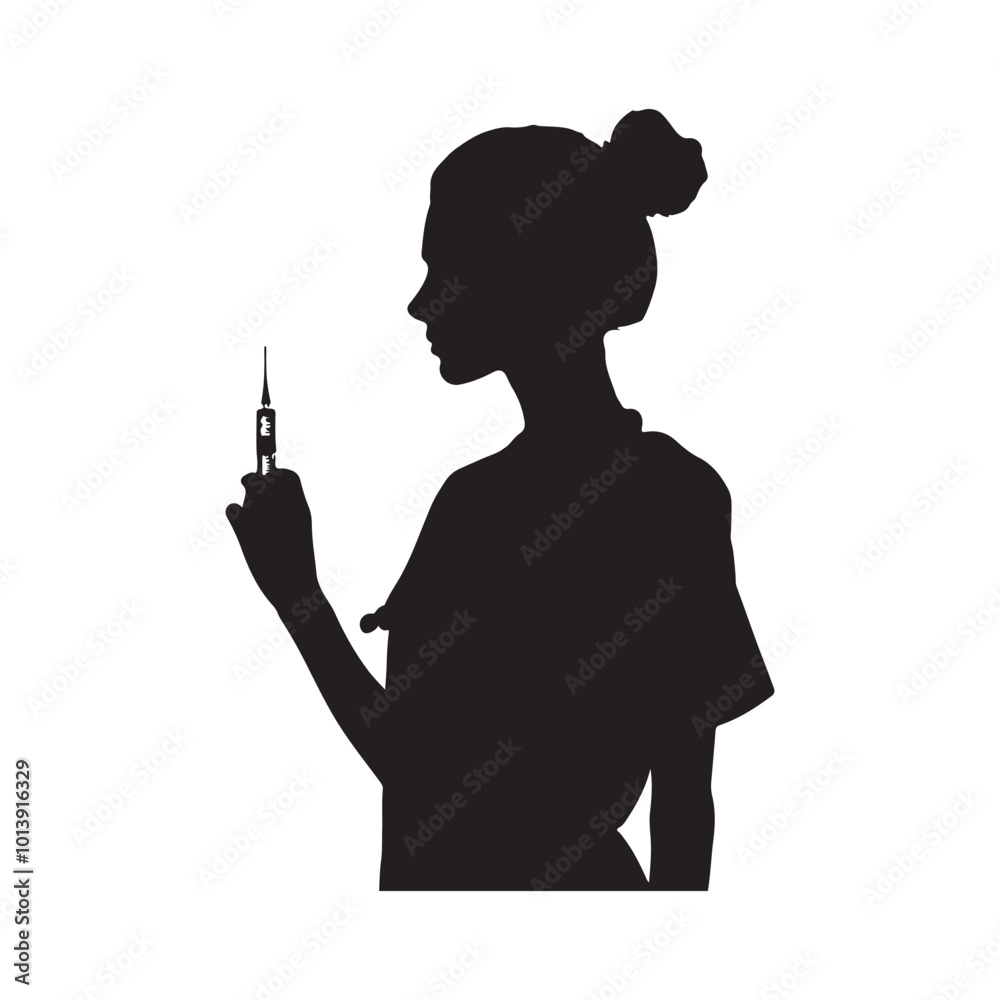 Anesthesiologist silhouette on white background
Anesthesiologist silhouette on white background