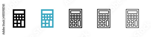 Calculator icon vector illustration set