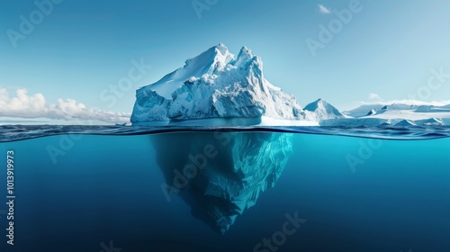 Wallpaper Mural Iceberg front view iillustration generated by ai Torontodigital.ca