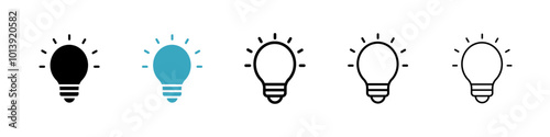 Idea icon vector illustration set