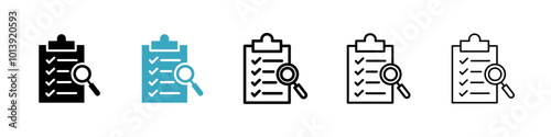 Inspection icon vector illustration set