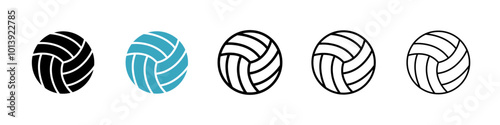 Volley ball icon vector illustration set