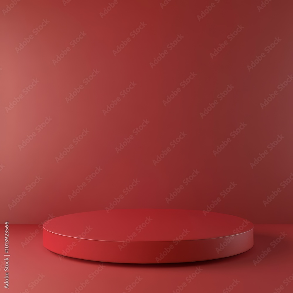 Abstract background with red podium. 3d render, 3d illustration. Abstract background with red podium. 3d render, 3d illustration.