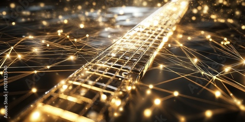 Chord Progressions Diagram: Create an image of a visual diagram showcasing common chord progressions, highlighting the connection between different chords and music struc photo