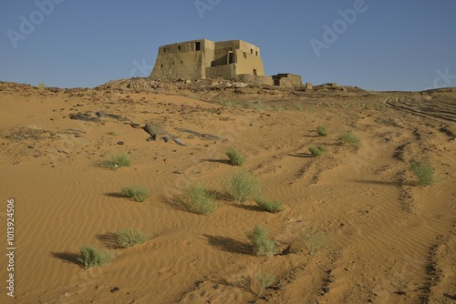 Throne room, former church, then a mosque, Old Dongola, capital of the Nubian Christian kingdom of Makuria between the 4th and 14th century, Ash Shamaliyah, Nubia, Sudan, Africa photo