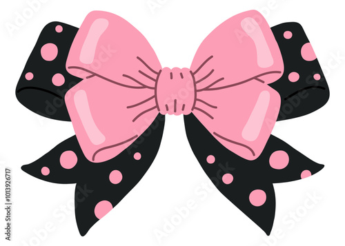 Vector illustration of doodle bow stickers for digital stamp,greeting card,sticker,icon,design