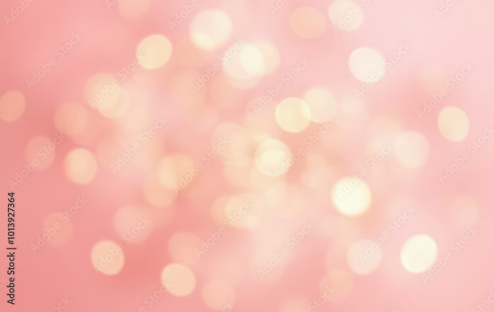 Fototapeta premium Soft Golden Bokeh with Sparkles