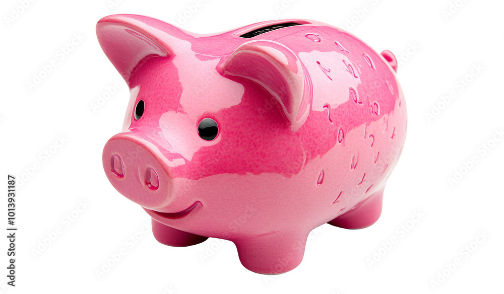 Cute pink piggy bank for saving money Cute pink piggy bank for saving money