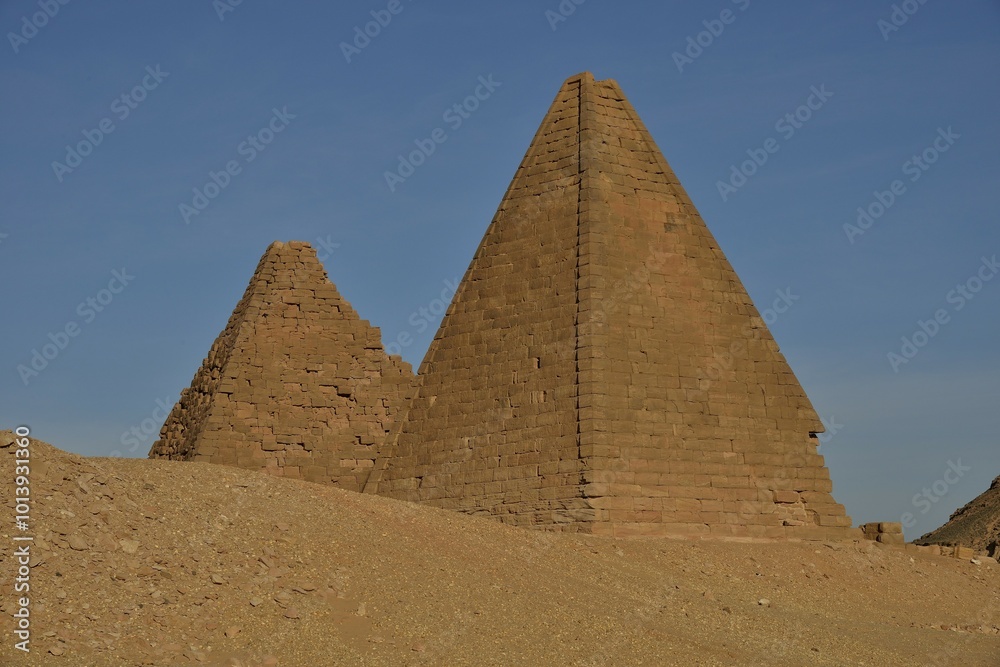 Meroitic pyramids of the northern group at Gebel Barkal, Karima, Northern State, Nubia, Sudan, Africa Meroitic pyramids of the northern group at Gebel Barkal, Karima, Northern State, Nubia, Sudan, Africa