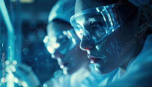 Wallpaper Mural Engineers and scientists with dynamic tools, innovative and precise, Urban, Cool tones, Photograph, Scientific discovery Torontodigital.ca