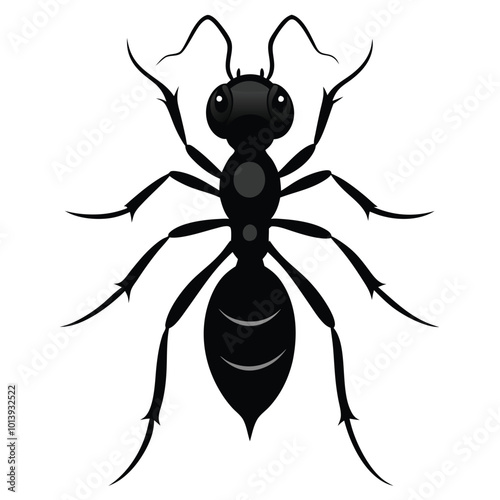 ant silhouette icon illustration 